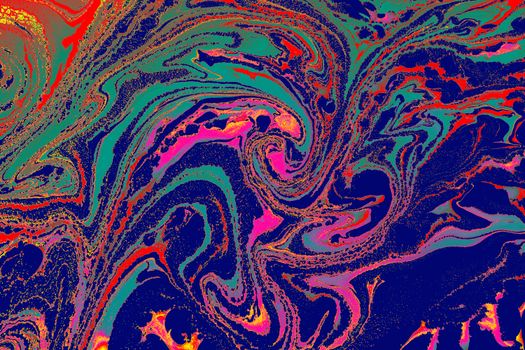 Lively and colorful marbled texture with swirling abstract patterns, perfect for backgrounds and artistic designs.