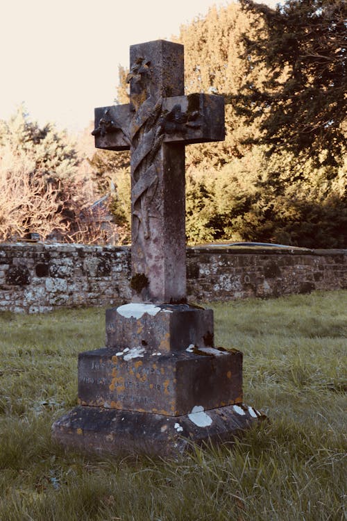 An Old Cross on a Cemetery 