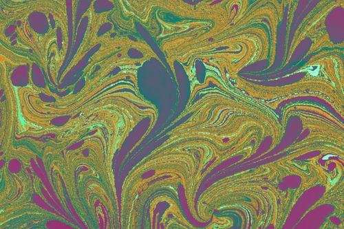 Free Colorful marbled patterns with a vibrant mix of gold, green, and purple hues. Stock Photo