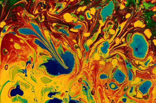 Free Bright, abstract art with swirling colors creating a vivid, dynamic composition. Stock Photo