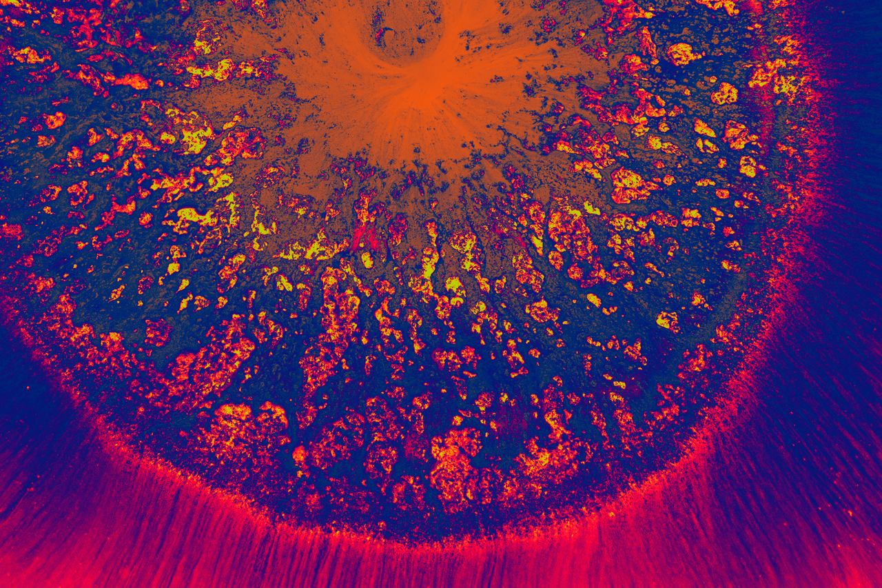 dynamic abstract design featuring a colorful circular pattern with vib