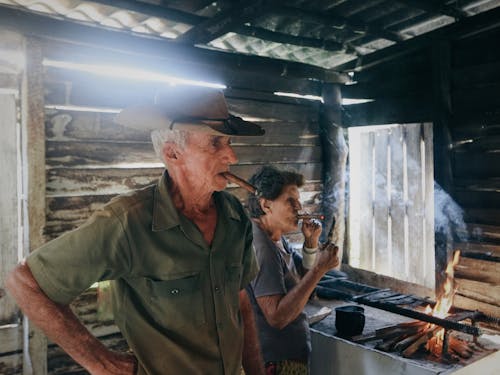 Couple Smoking Cigars