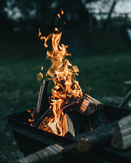 垂直拍攝, 柴火, 火 的 免費圖庫相片