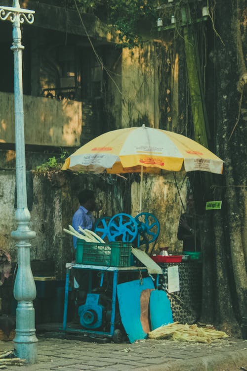 Street Vendor with Equipment