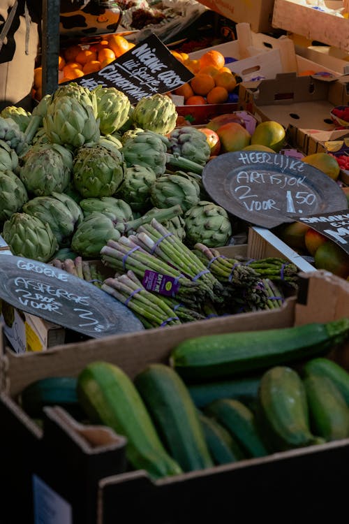 Fresh Produce For Sale on Cartons 