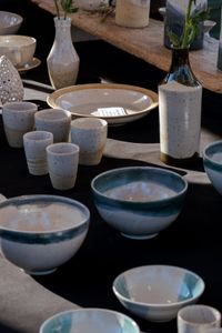 Hand-thrown stoneware on a studio table — photo by Annaëlle Quionquion on Pexels