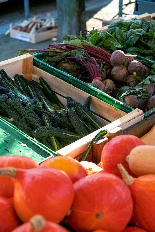 Vegetables on Market Stall