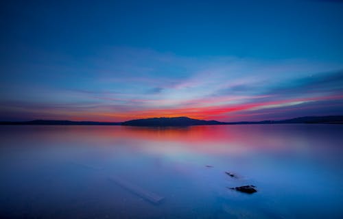 Základová fotografie zdarma na téma brzy východ slunce, dlouhá expozice, jezero