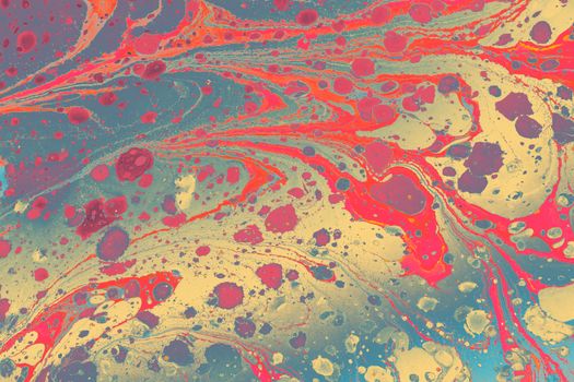 Dynamic flow of vivid colors in a fluid abstract painting design.