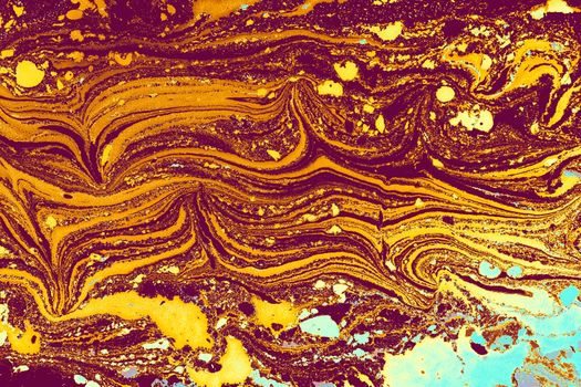 Colorful abstract artwork with rich earth tones and fluid textures, captured in high resolution.