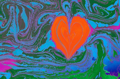 Abstract Painting of Heart