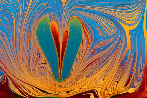 Abstract, Blue Heart Shape