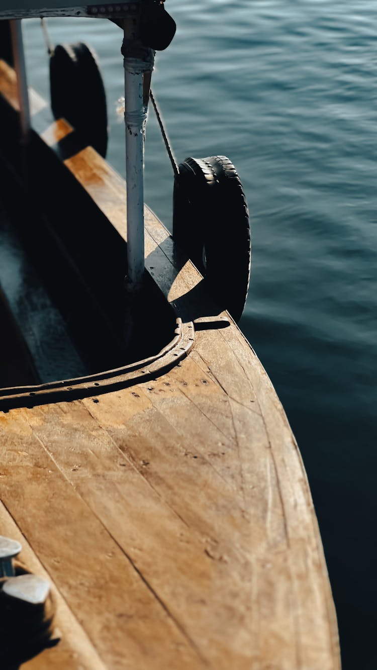 Close-Up Of A Boat On Water 