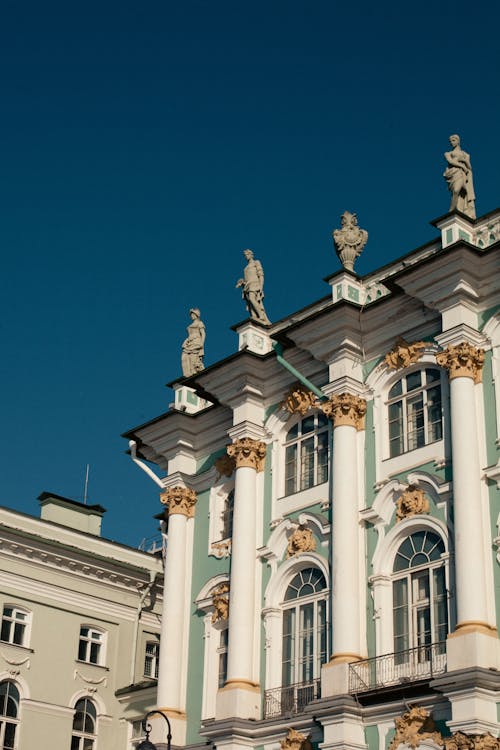 Low-Angle Shot of Winter Palace in Saint Petersburg