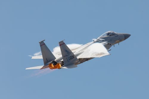Photo of the F-15 Fighter in the Sky