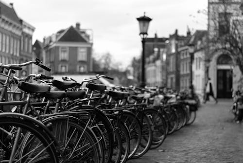 Free stock photo of bicycles, street