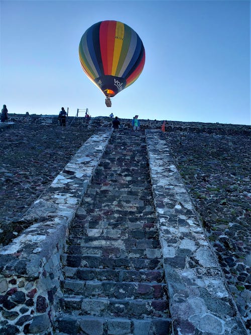 Бесплатное стоковое фото с воздушный шар, мексика, пирамида