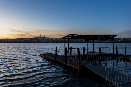 Pier on Ocean Shore at Dawn in Mexico