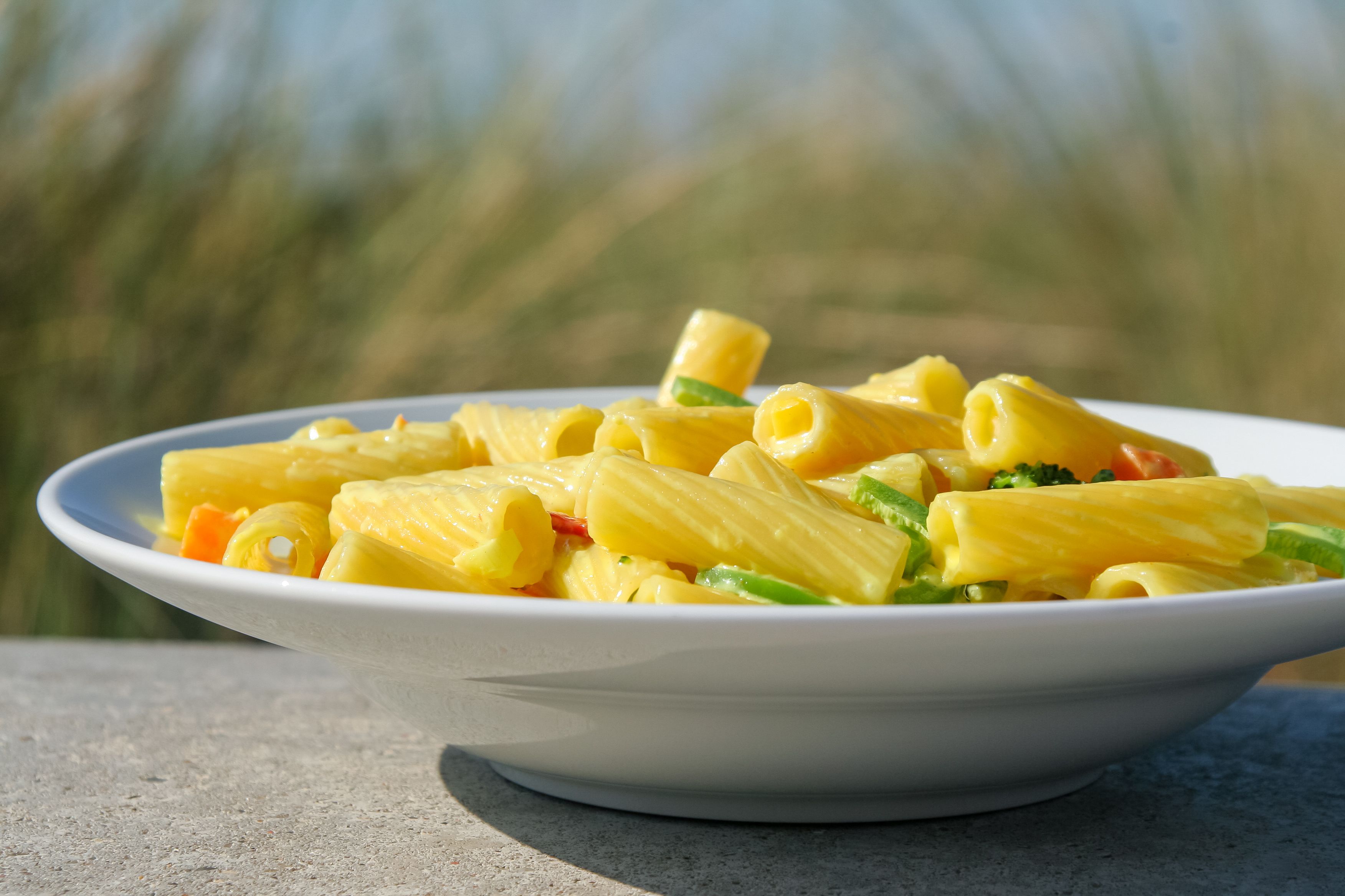Rigatoni z grahom in panceto