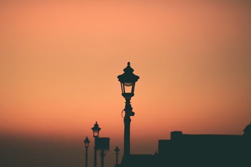 Street Lamps During Night Time