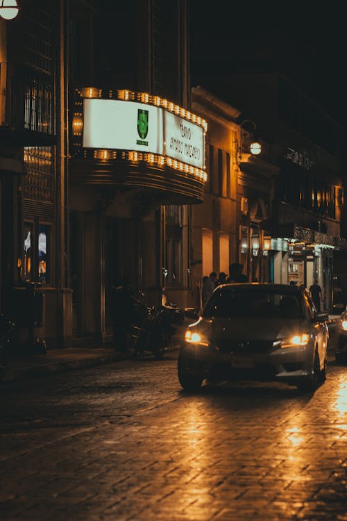 Car on Street at Night