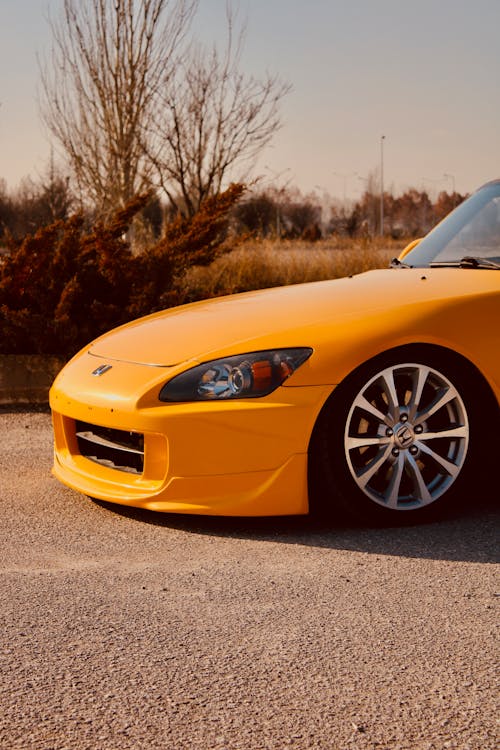 Front of a Yellow Honda S2000 AP2
