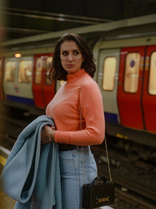 Woman Wearing a Knitted Sweater