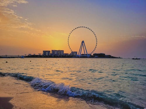 Ilmainen kuvapankkikuva tunnisteilla Dubai, kaunis auringonlasku, meri