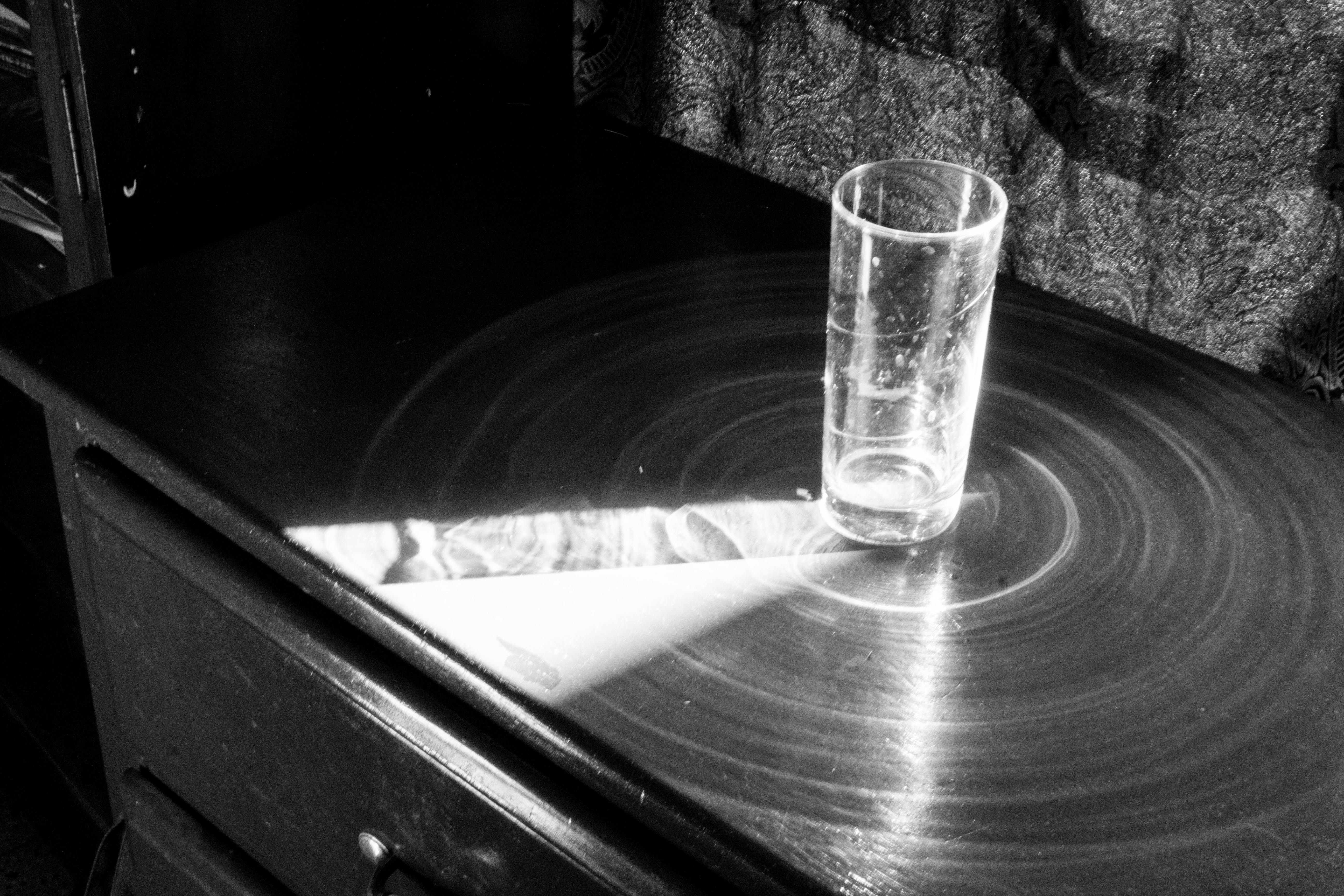 Free stock photo of black and white, dirty, drinking glass