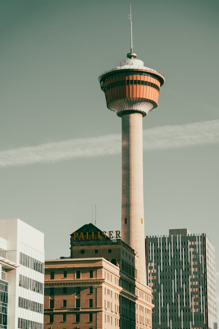 Calgary Tower Under Clear Sky