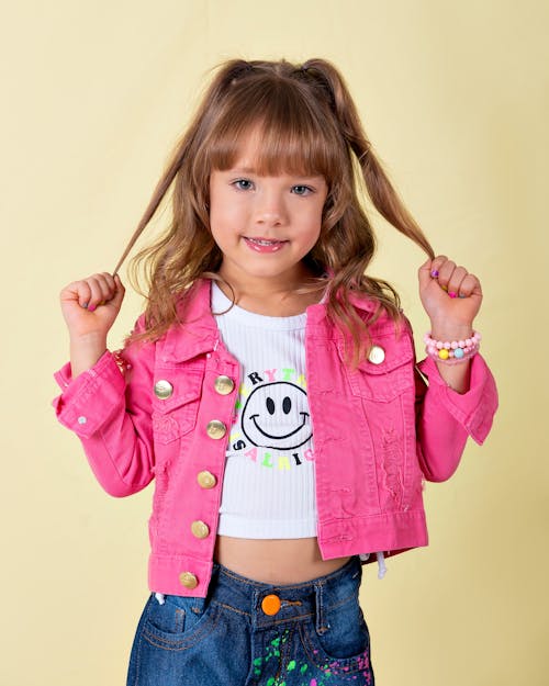 Cute Little Girl in Pink Jacket