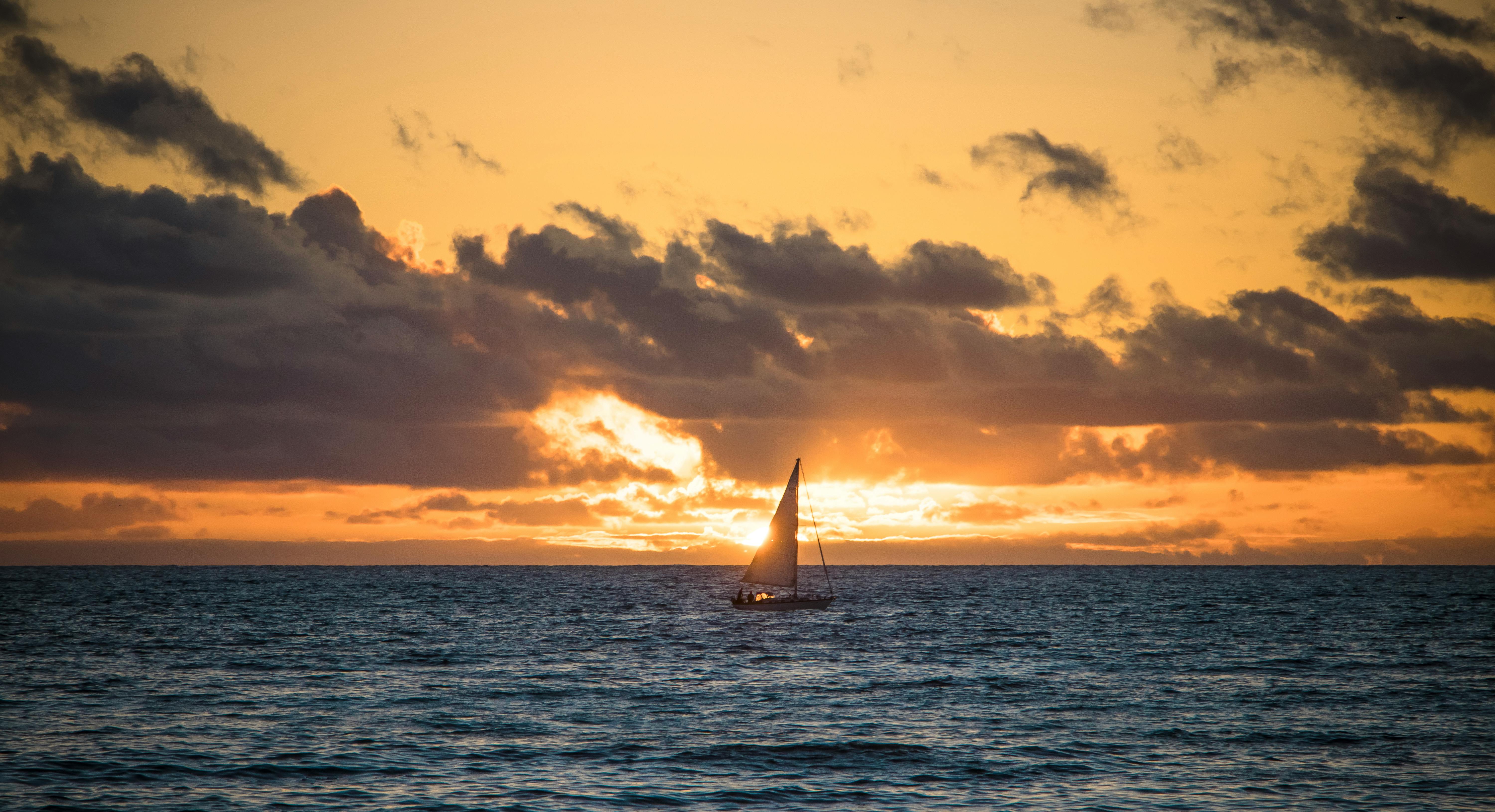Sailing on the Pacific Ocean near Los Angeles