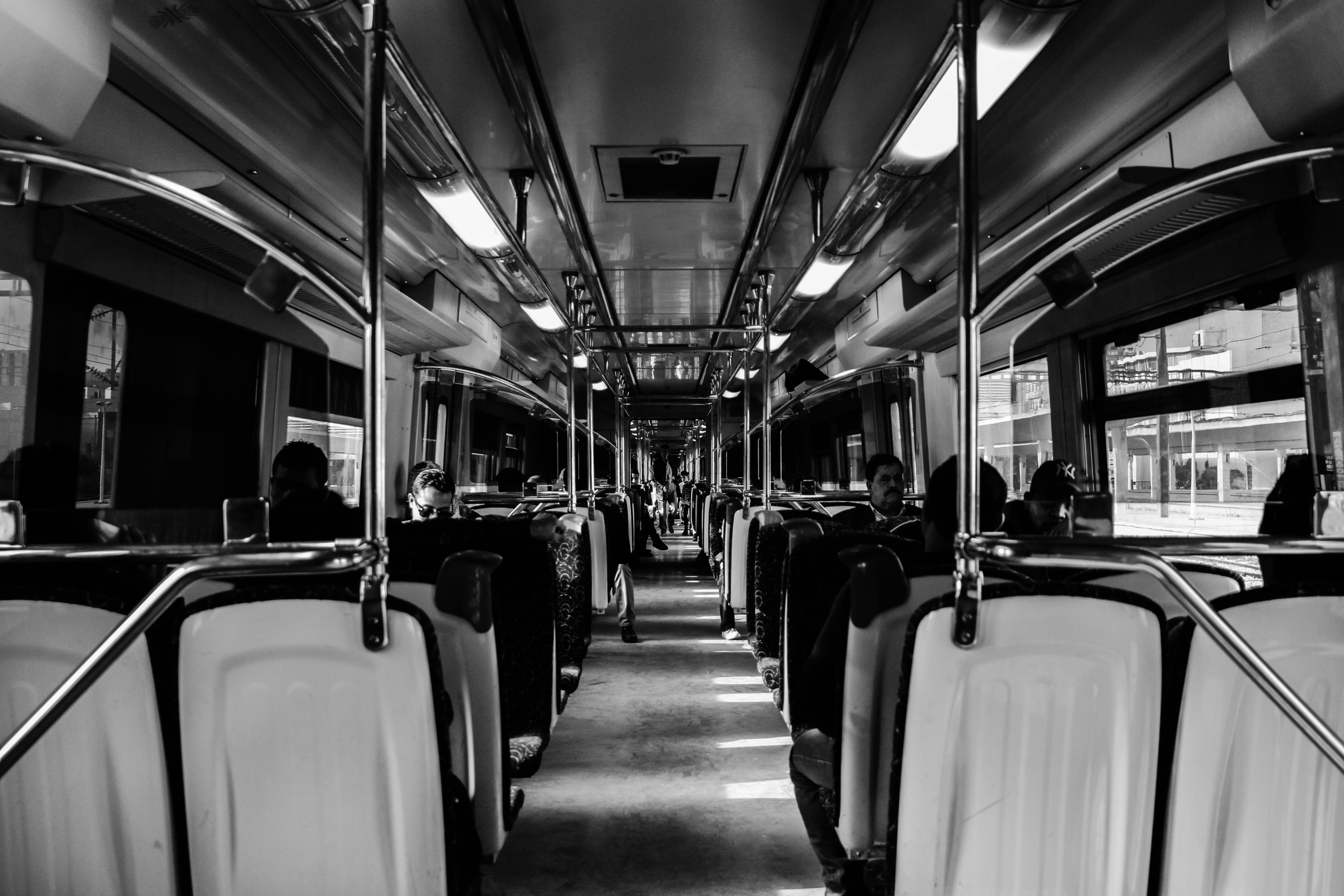 Free stock photo of black and white, people, train