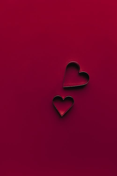 Hearts Forms on Pink Background