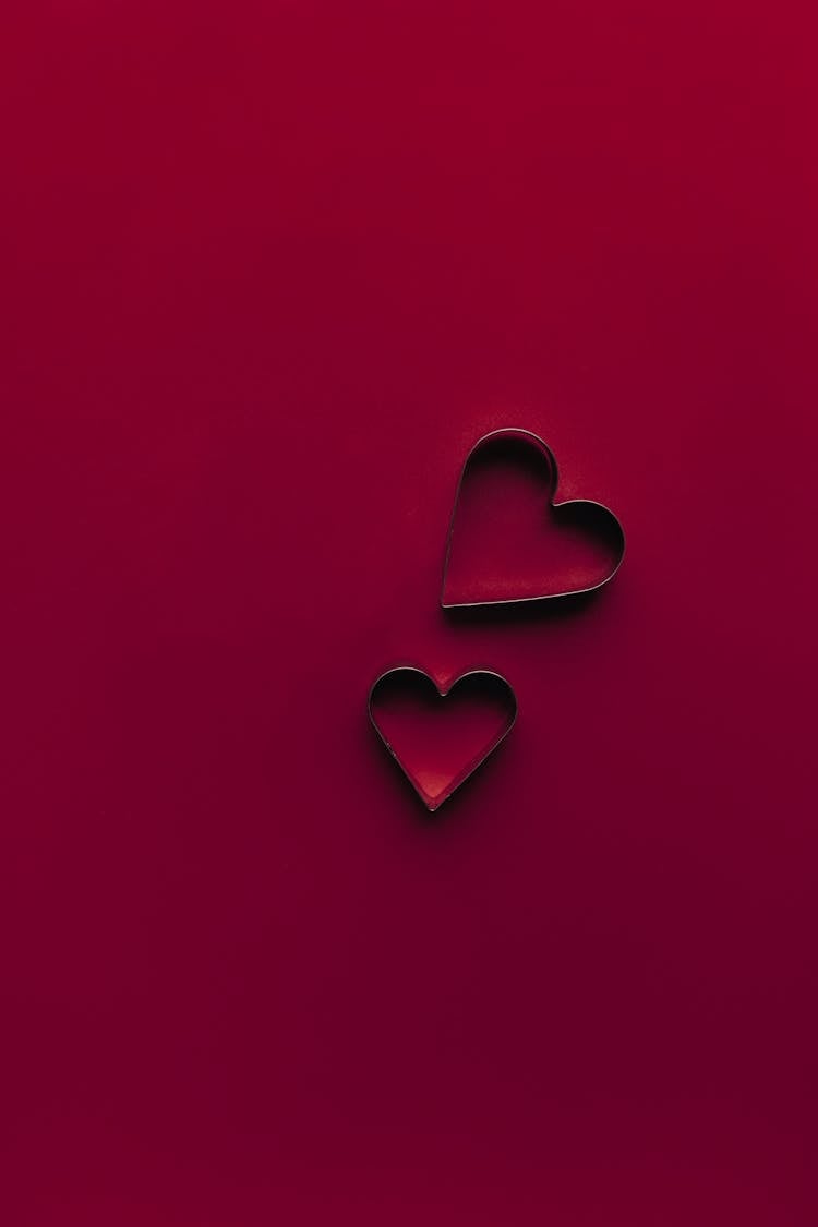 Hearts Forms On Pink Background