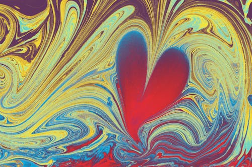 Abstract Painting of Heart