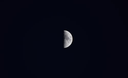 Photos gratuites de Ciel sombre, demi lune, lune