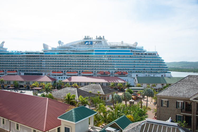 Regal Princess Docked In A Harbor