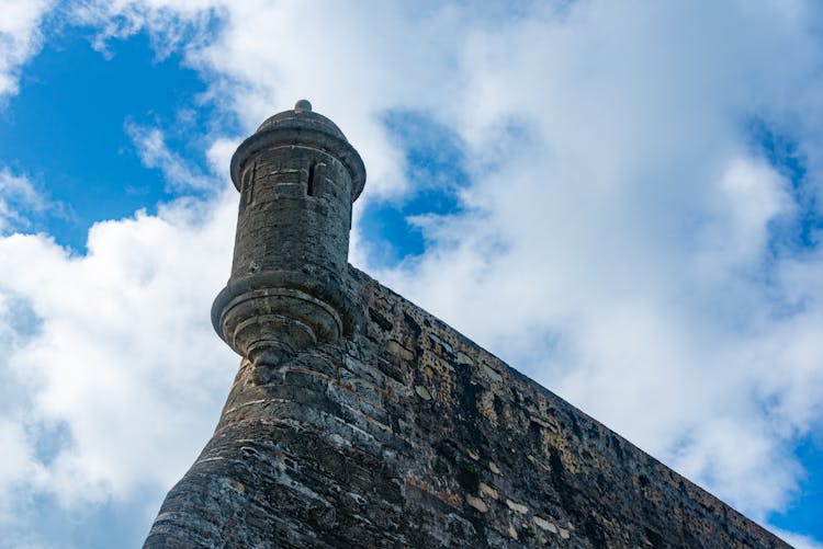 Corner Of The Castillo San Felipe Del Morro On Puerto Rico