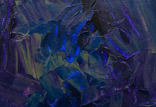 Blue and Purple Abstract Art