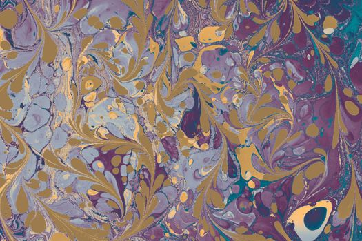 A vibrant abstract marbled pattern with swirling colors, perfect for backgrounds or textile designs.