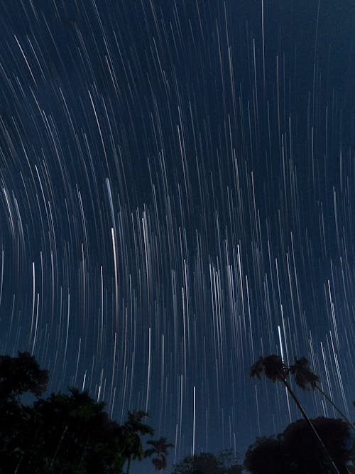 Long Exposure Shot of Stars at Night