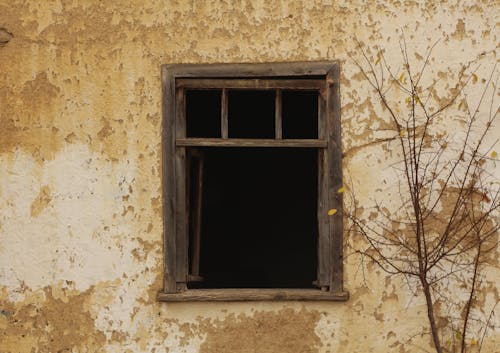 Wooden Window of an Abandoned House