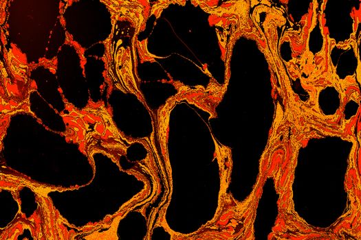 Vivid abstract art with black and yellow swirling patterns, perfect for modern creative projects.