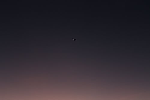 三日月, 夜, 夜空の無料の写真素材