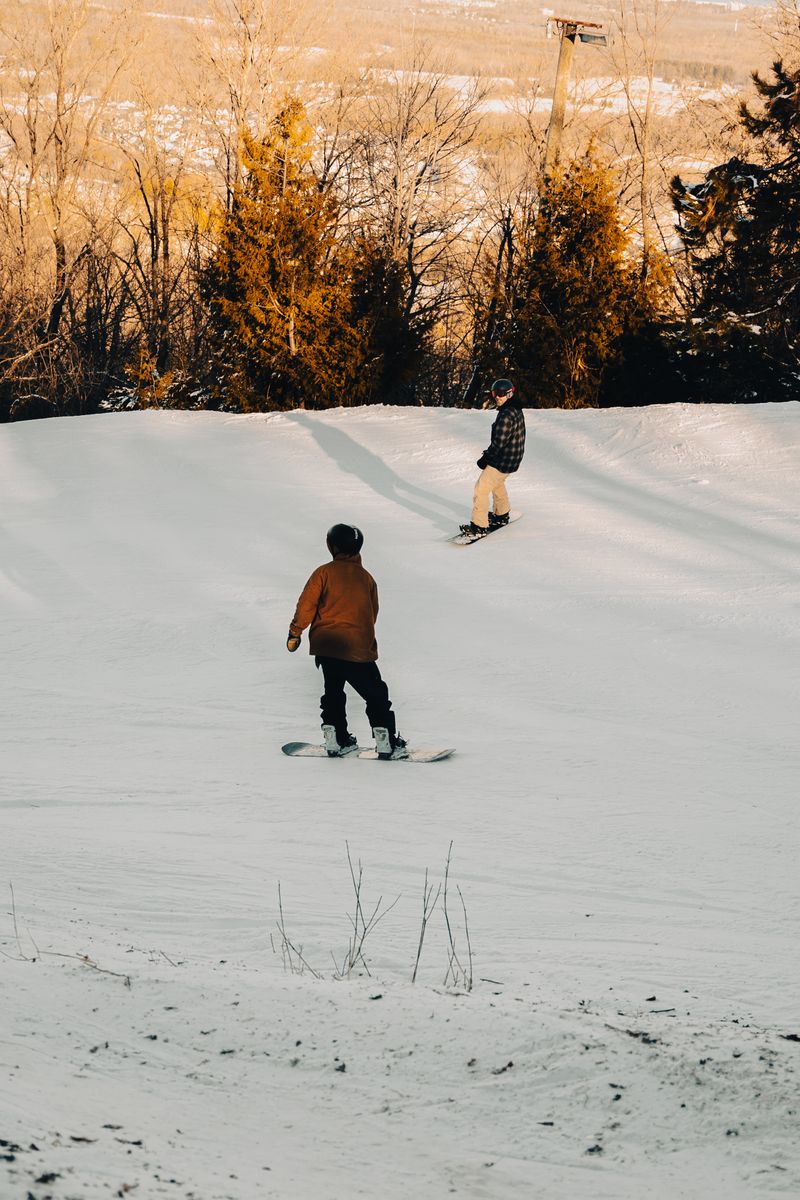 Snowboarding in winter