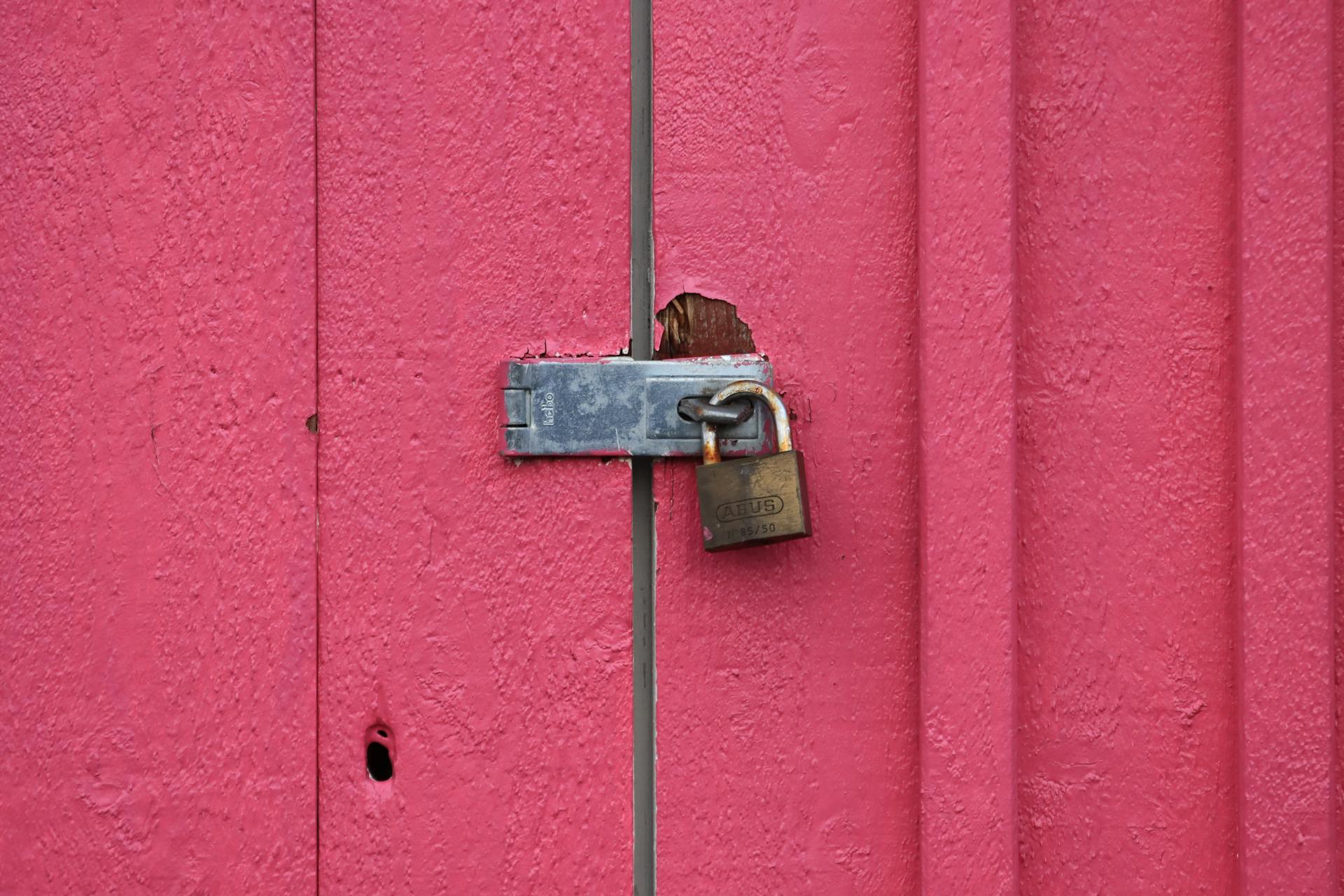 A Close-Up Shot of the Lock of a Door