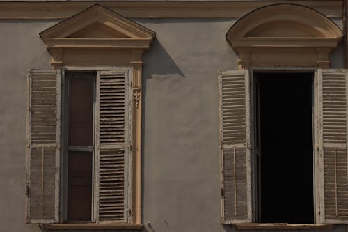 Wooden Shutters on Wall