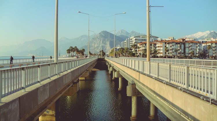 Two Bridges Beside A Coast 