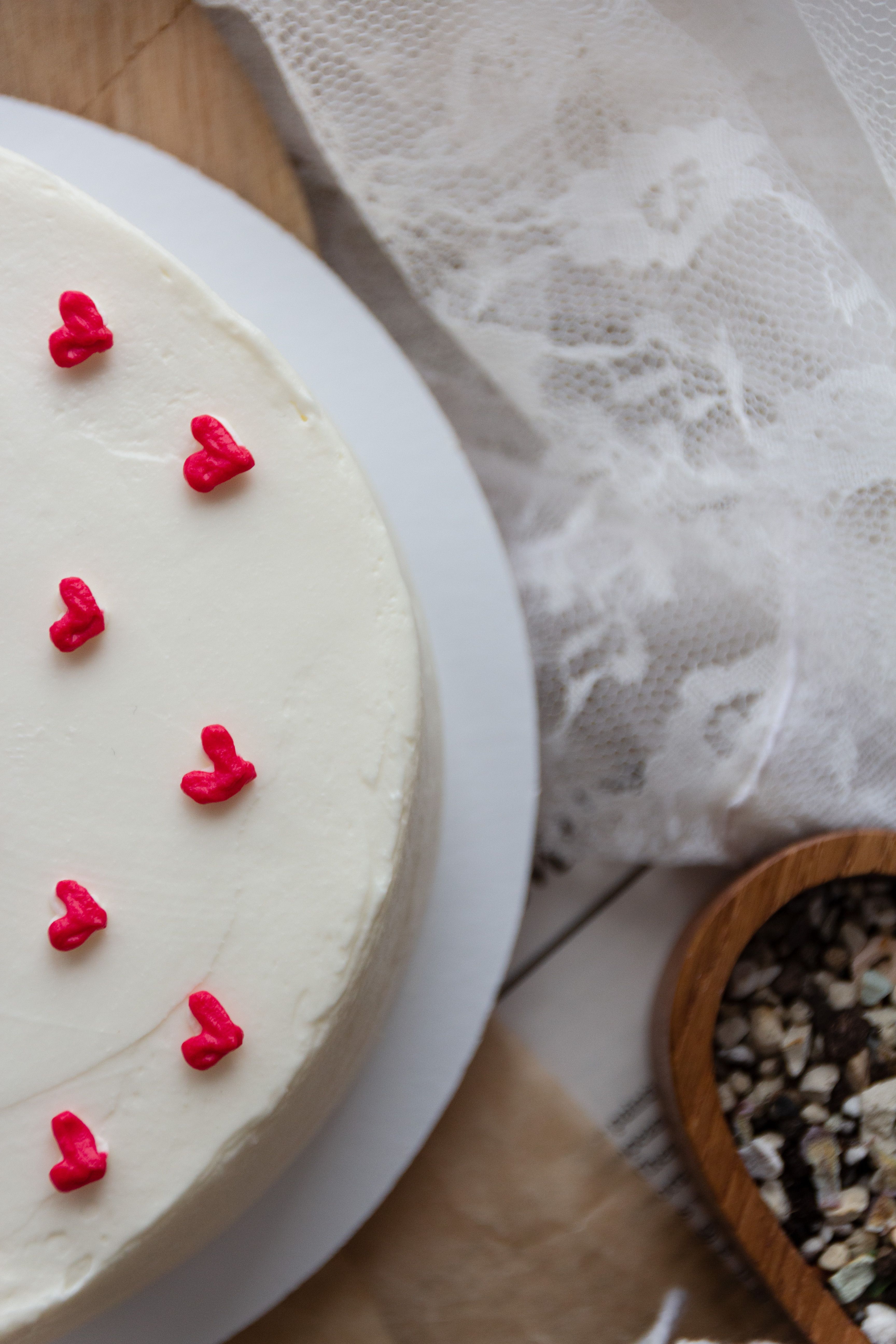 Cake Decorated with Hearts · Free Stock Photo
